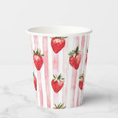 Berry First Birthday Paper Cups Pappbecher (Rückseite)
