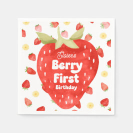 Berry First Birthday Paper Napkins Serviette