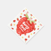 Berry First Birthday Paper Napkins Serviette (Ecke)
