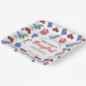 Berry First Birthday Paper Plate Pappteller (Gewinkelt)