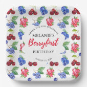 Berry First Birthday Paper Plate Pappteller (Vorderseite)