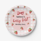 Berry First Birthday Paper Plate Pappteller (Vorderseite)