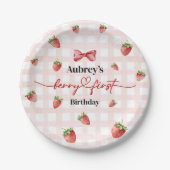 Berry First Birthday Paper Plate Pappteller (Vorderseite)