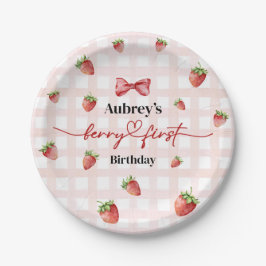 Berry First Birthday Paper Plate Pappteller