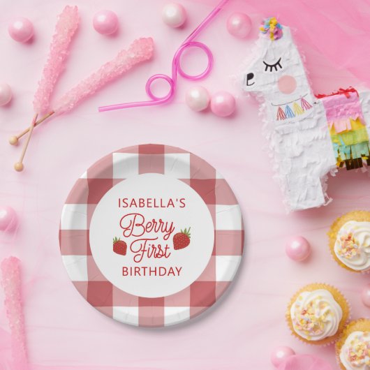 Berry First Birthday Paper Plate Pappteller (Party)