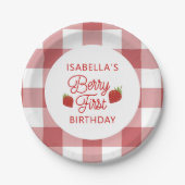 Berry First Birthday Paper Plate Pappteller (Vorderseite)