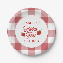 Berry First Birthday Paper Plate Pappteller
