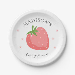 Berry First Birthday Paper Tellers Strawberry Part Pappteller