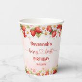 Berry First Birthday Pappbecher (Rückseite)