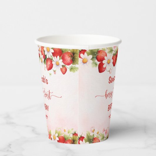 Berry First Birthday Pappbecher (Rechts)
