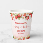 Berry First Birthday Pappbecher (Vorderseite)