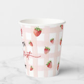 Berry First Birthday Pappbecher (Rückseite)