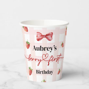 Berry First Birthday Pappbecher