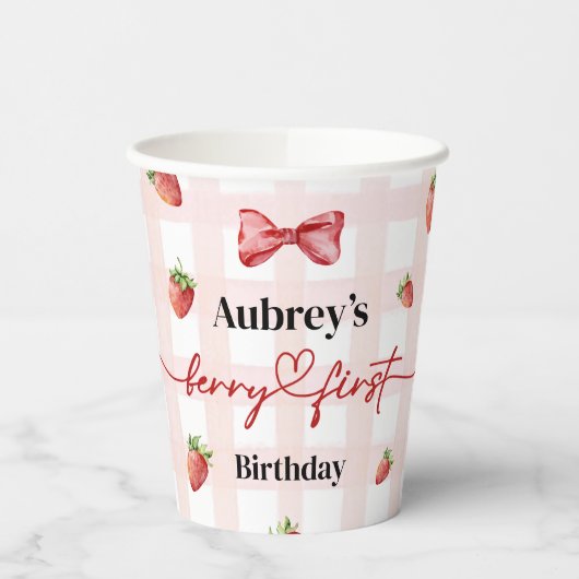 Berry First Birthday Pappbecher (Links)