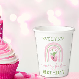 Berry First Birthday Pappbecher