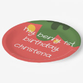 Berry First Birthday Pappteller (Schrägansicht)