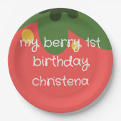 Berry First Birthday Pappteller (Vorderseite)