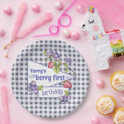 Berry First Birthday Pappteller (Party)