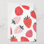 Berry First Birthday Party 1. Strawberry Arch Einladung (Rückseite)