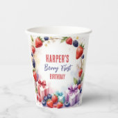 Berry First Birthday Party - Berries & Bunny - Pappbecher (Vorderseite)