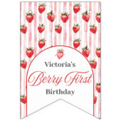 Berry First Birthday Party Bunting Wimpelkette (Erste Fahne)