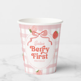 Berry First Birthday Party Cup Pappbecher