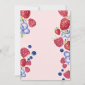 Berry First Birthday Party Einladung Strawberry (Rückseite)