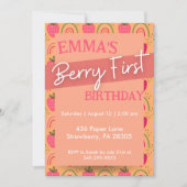 Berry First Birthday Party, erster Geburtstag Einladung (Vorderseite)