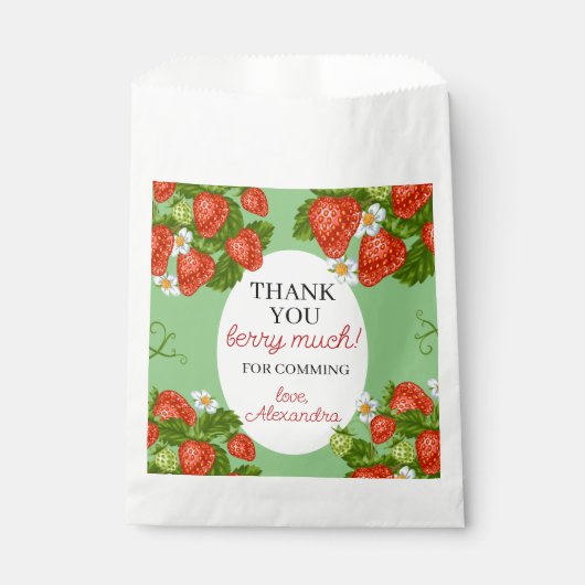 Berry First Birthday Party Fevor Geschenktütchen (Vorderseite)