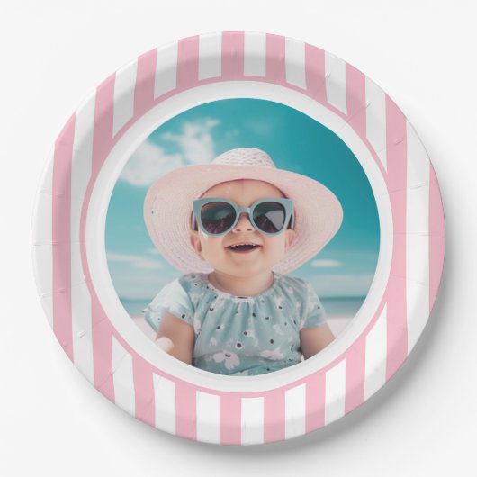 Berry First Birthday Party Foto Pappteller (Vorderseite)