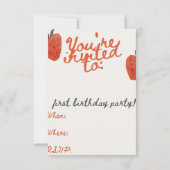 Berry First Birthday Party Invitation Einladung (Rückseite)