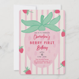 Berry First Birthday Party Invitation Einladung