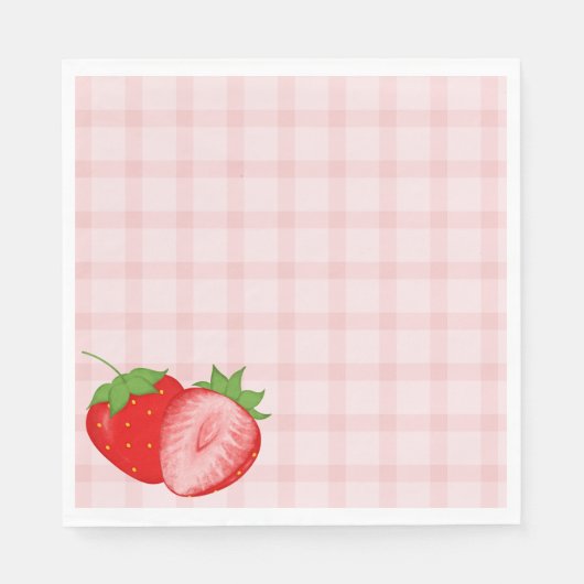 Berry First Birthday Party Napkins Serviette (Vorderseite)
