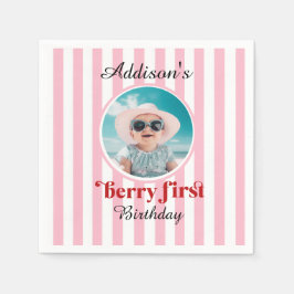 Berry First Birthday Party Paper Cup Serviette