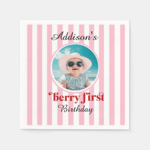 Berry First Birthday Party Paper Cup Serviette