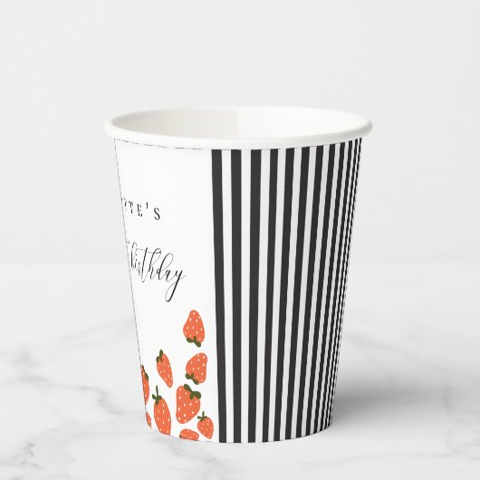 Berry First Birthday Party Pappbecher (Links)
