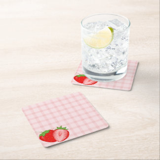 Berry First Birthday Party Rechteckiger Pappuntersetzer