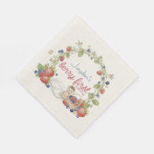 Berry First Birthday Party Serviette (Ecke)
