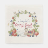 Berry First Birthday Party Serviette (Vorderseite)