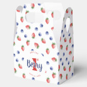 Berry First Birthday Party Strawberry & Blueberry Geschenkschachtel (Geöffnet)
