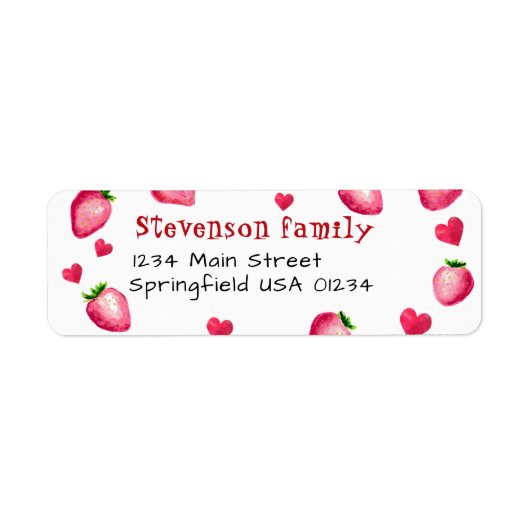 Berry First Birthday Party Strawberry Hearts (Vorne)