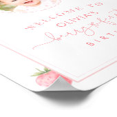 Berry First Birthday Photo Welcome Poster (Ecke)
