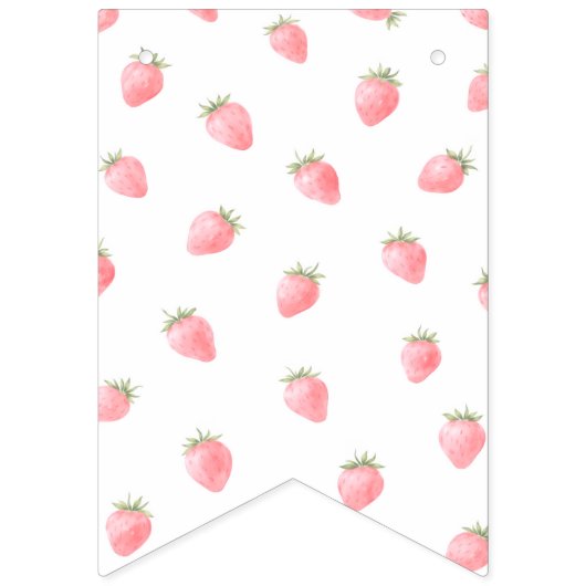 Berry First Birthday Photo Wimpelkette (Zweite Fahne)