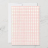 Berry First Birthday Pink Red Bow Strawberry Einladung (Rückseite)