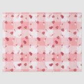 Berry First Birthday Red Gingham Bows Seidenpapier (Vorderseite)