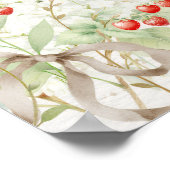 Berry First Birthday Rococo Welcome Sign Poster (Ecke)