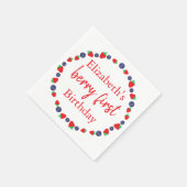 Berry First Birthday Serviette (Ecke)