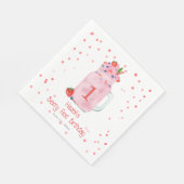Berry First Birthday Smoothie Serviette (Ecke)