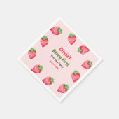 Berry First Birthday Strawberry 1. Geburtstag Serviette (Ecke)