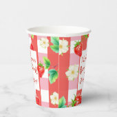 Berry First Birthday - Strawberry 1. Girl-Party Pappbecher (Rechts)